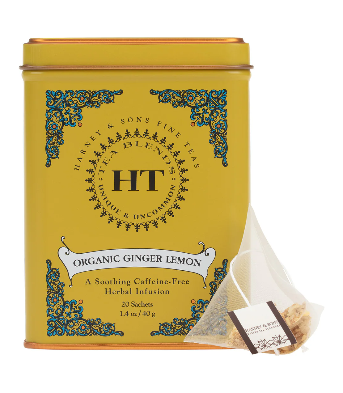 Organic Ginger Lemon, HT Tin of 20 Sachets - Image 2