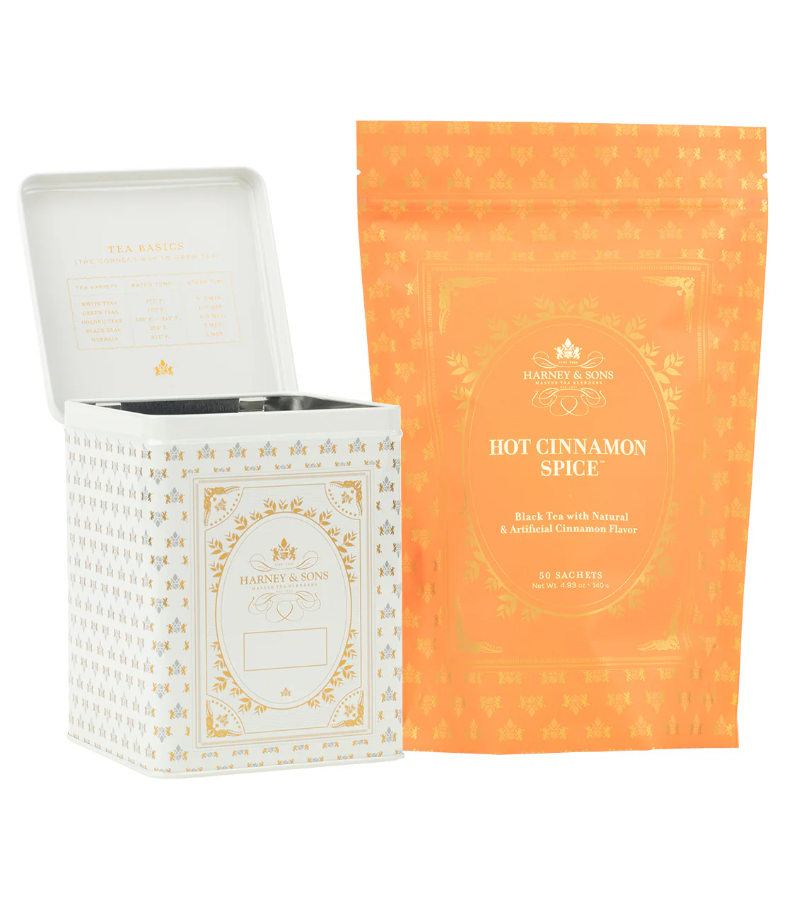 Harney & Sons Hinged Storage Canister β Hot Cinnamon Spice Sachet Bundle - Image 2