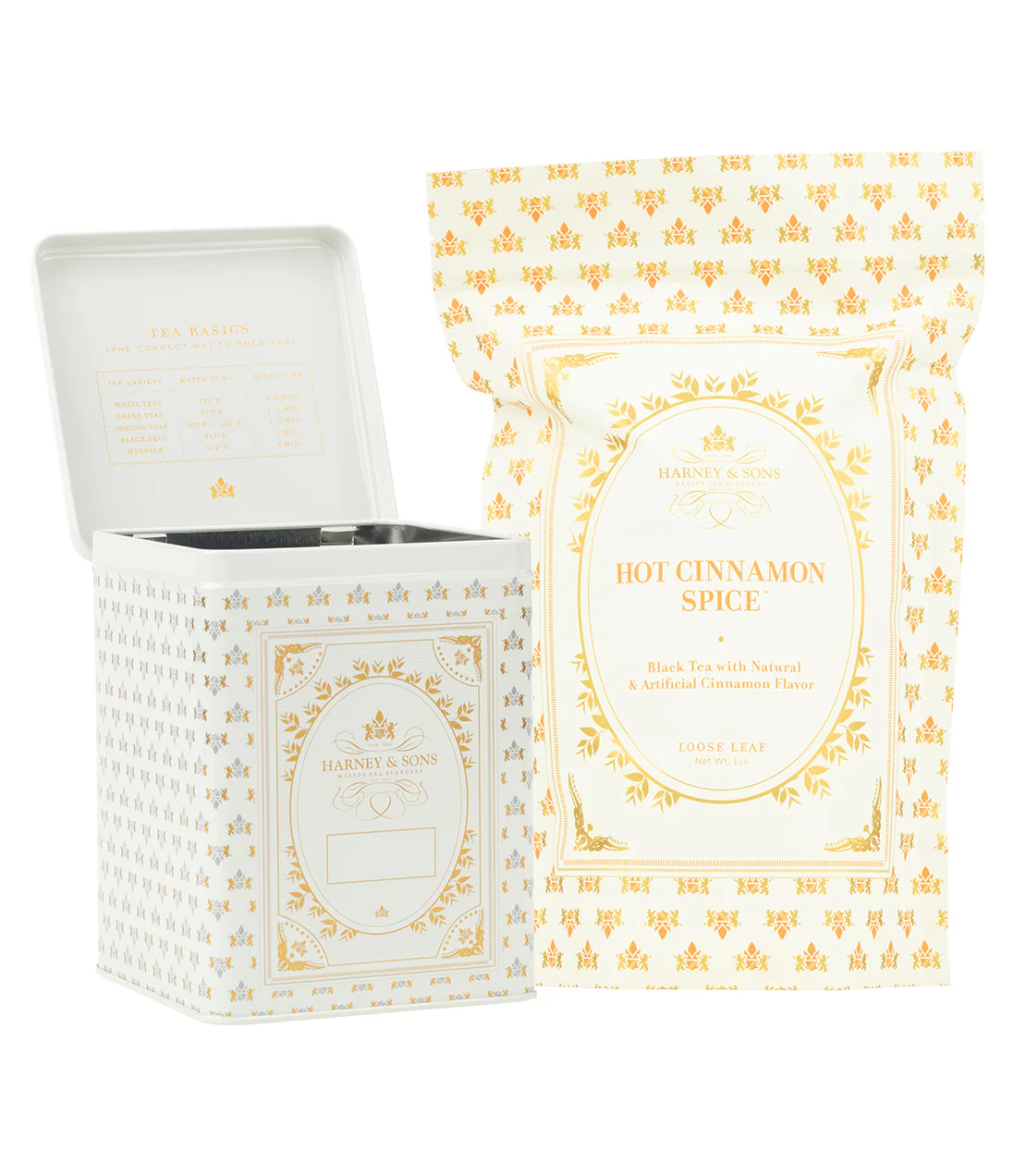 Harney & Sons Hinged Storage Canister – Hot Cinnamon Spice Loose Tea Bundle - Image 2