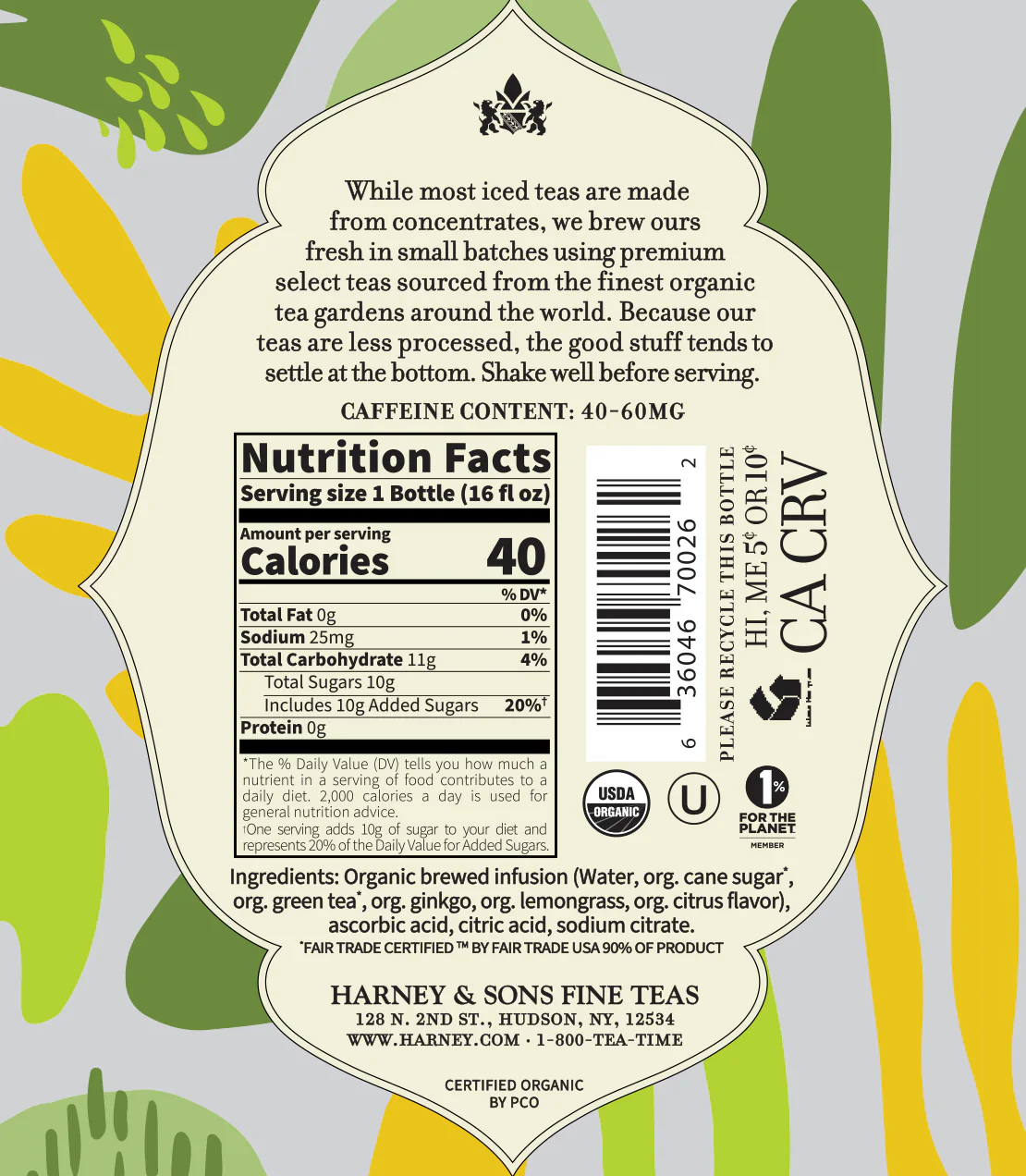 Organic Green with Citrus & Ginkgo Iced Tea - Image 2