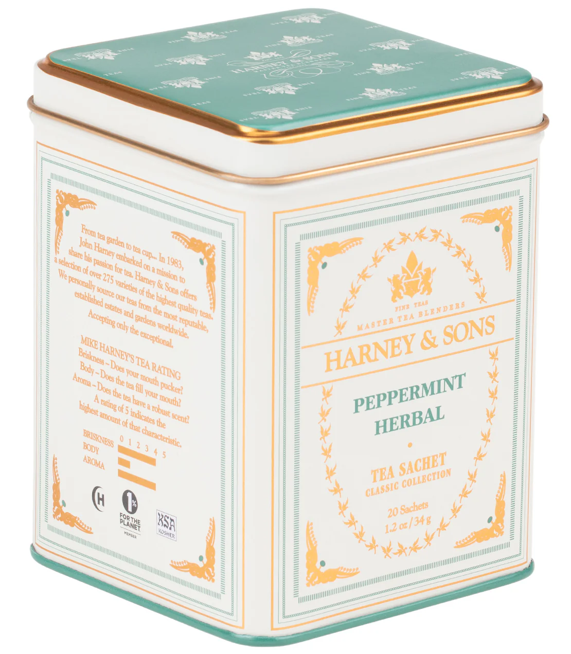 Peppermint Herbal, Classic Tin of 20 Sachets - Image 3