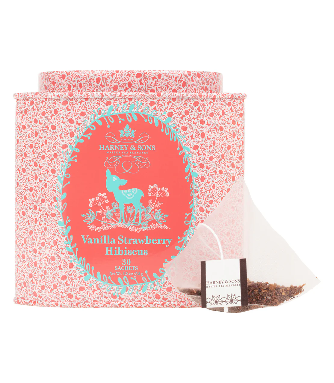 Vanilla Strawberry Hibiscus, Tin of 30 Sachets - Image 2