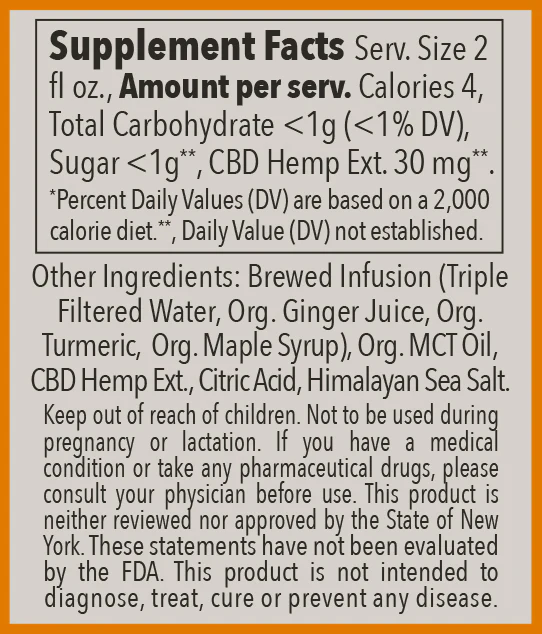 Turmeric Ginger Shot – 30 MG Hemp - Image 3