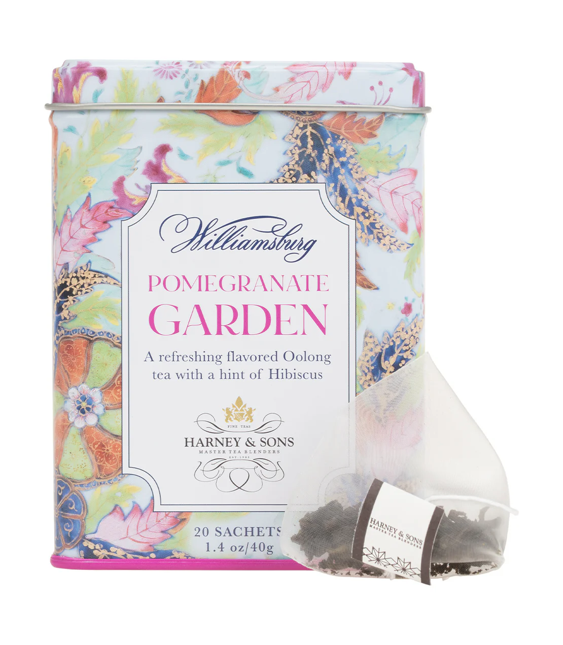 Williamsburg Pomegranate Garden, Tin of 20 Sachets - Image 4